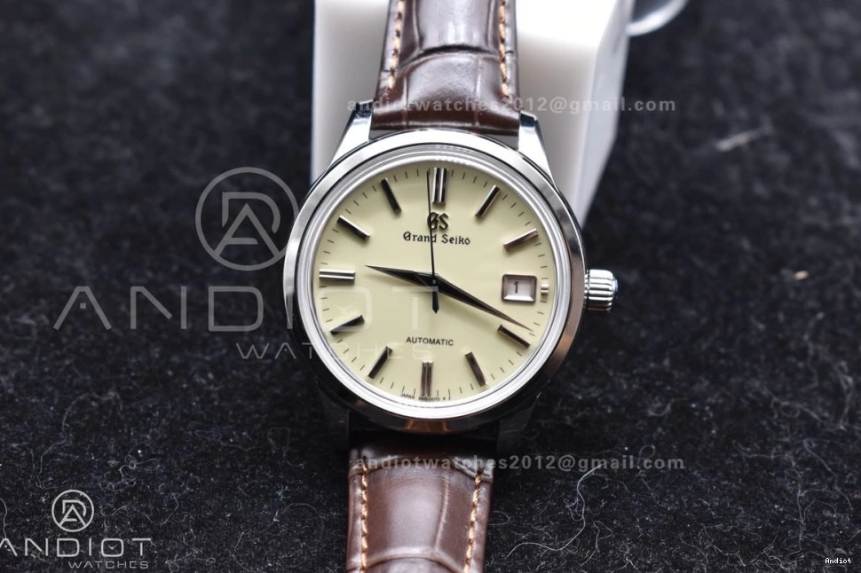 Grand Automatic SS Best 1:1 Seasonal NH Dial Brown GSF Edition Elegance Strap Cream on 890 Seiko Leather 0713
